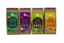 Load image into Gallery viewer, The Gathered Bowl Complete Organic Wholefood Pattie Range. Easy to make 'just add water' and fry. Ready in 15 minutes. Mungbean, Fennel & Chilli Pattie Mix, Beetroot, Dill & lentil Pattie Mix, Polenta & Garlic Pattie Mix and Almond & Turmeric Pattie Mix. Great Value and only use what you need for your meal the rest of the dried ingredients can be stored in the pantry until required. Plastic Free Packaging which is 100% Home Compostable