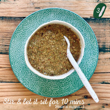 Load image into Gallery viewer, Mungbean, Fennel & Chilli Pattie Mix made by The Gathered Bowl. Organic, Vegan, Vegetarian, Plant Based Protein, Wheat Free, Plastic Free Packaging, Nutrient Dense and made from Wholefoods. Just add water to the Mix, sit for 5 minutes then fry in a little oil. Some serving suggestions are Veggie burgers, in a wrap or as a tasty addition to a salad. This Pattie has a nice chilli kick! www.thegatheredbowl.com.au